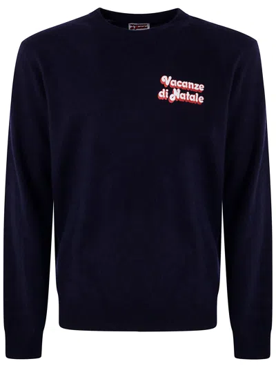 Mc2 Saint Barth Light Embry Crew Neck Pullover In Blue