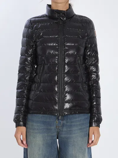 Moncler Packable Nylon Down Jacket With Two-way Zip Closure In Black