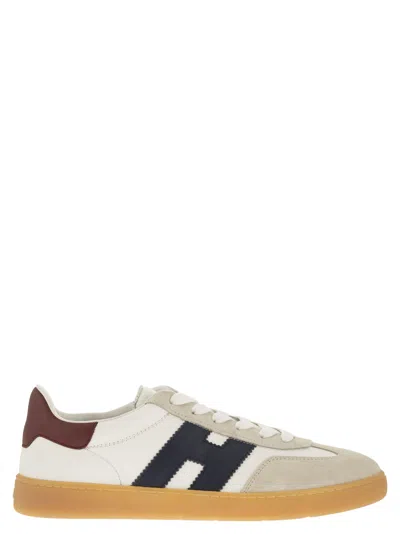 Hogan Cool Leather Sneakers With Nappa And Suede Inserts In White