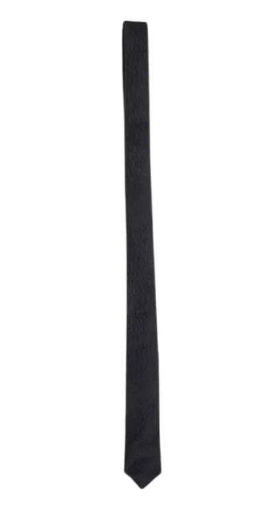 Saint Laurent Monogram Thin Jacquard Tie