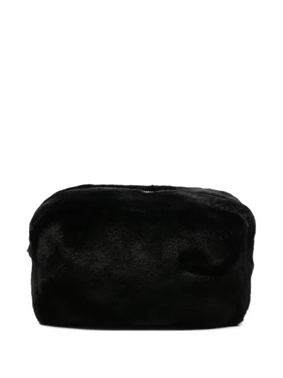 Apparis Noor Leopard Faux Fur Jumbo Pouch In Pink