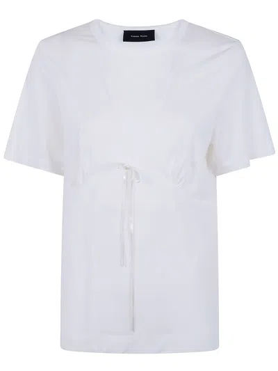 Simone Rocha Bow Sash Easy T-shirt In White