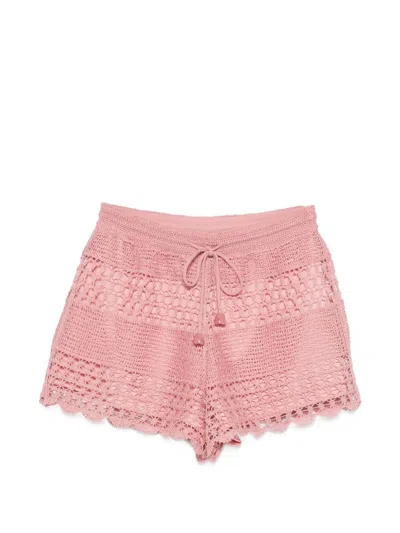 Zimmermann Wanderlust Crocheted Cotton-blend Shorts