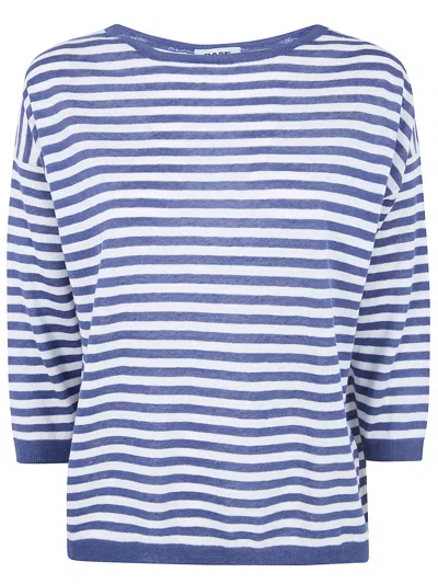 Base Striped-pattern Sweater In Blue