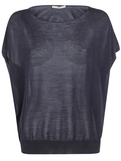 Nuur Oversized Short Sleeves T-shirt In Blue