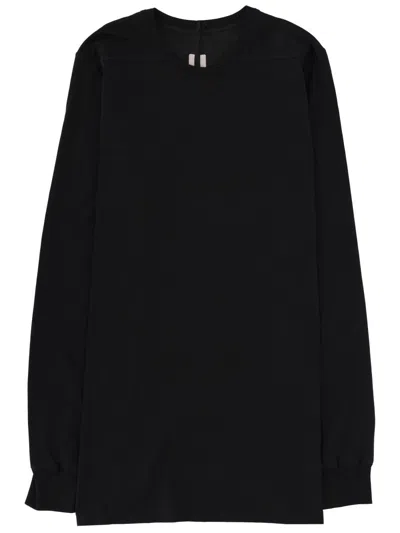 Rick Owens Minimalist Level Seam Cotton T-shirt With Crew Neck In Brown