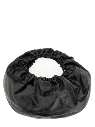 Alexander Wang Crescent Small Crackle Bag In Black