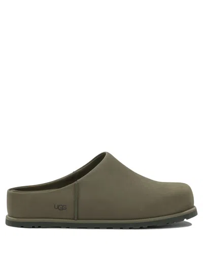Ugg ® Men's Otzo Clog Nubuck Shoes In Burnt Olive In Green