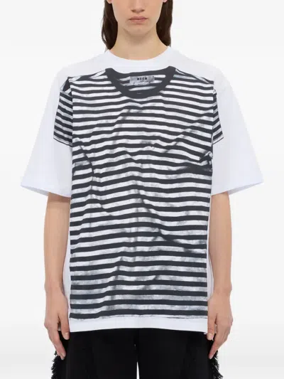 Msgm Graphich-print T-shirt In Black
