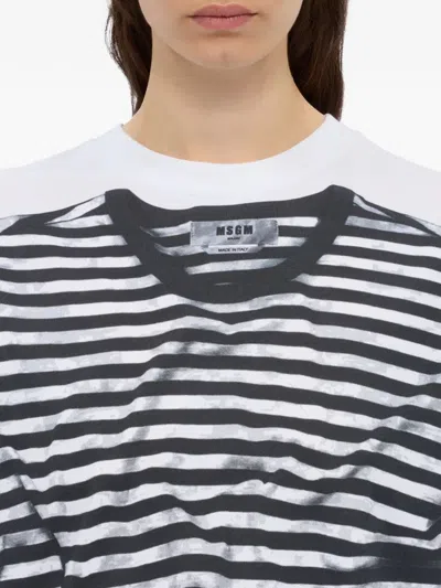 Msgm Graphich-print T-shirt In Black