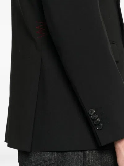Amaranto Double-breasted Blazer In Black