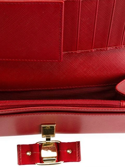 Shop Ferragamo Salvatore  'vara' Wallet - Red