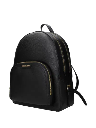 Michael Kors Large Jaycee Pebbled-leather Backpack In Black