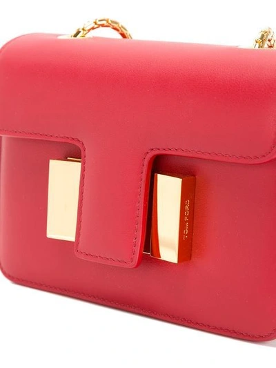 Shop Tom Ford Foldover Top Crossbody Bag In Red