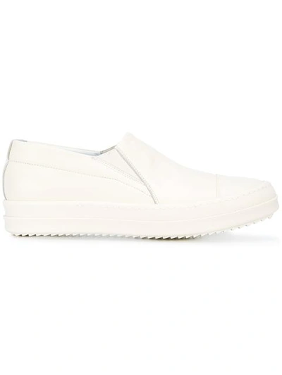 Rick Owens Boat Sneakers In White