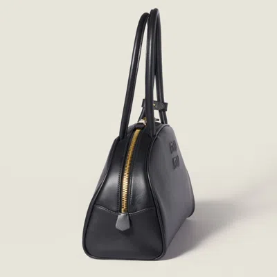 Miu Miu Black Calf Leather Bos Taurus Shoulder Bag