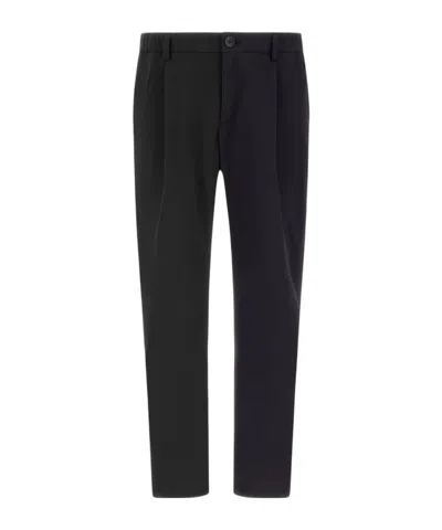 Herno Button Detailed Tapered Trousers In Black