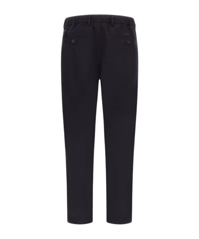Herno Button Detailed Tapered Trousers In Black