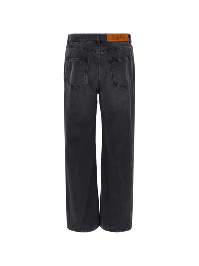 Séfr Sefr Relaxed Fit Worn Wash Jeans For Men In Gray