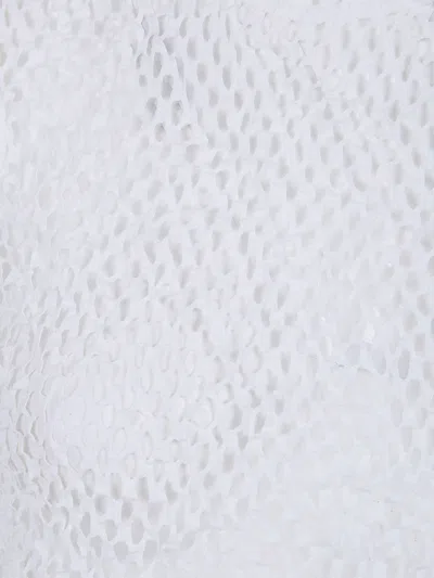 Comme Des Garçons Openwork Top In White