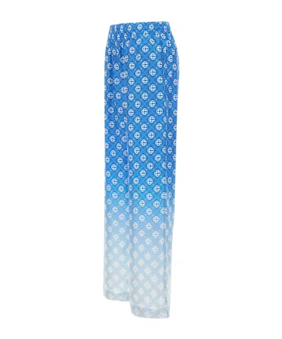Casablanca Gradient Pattern Trousers In Blue