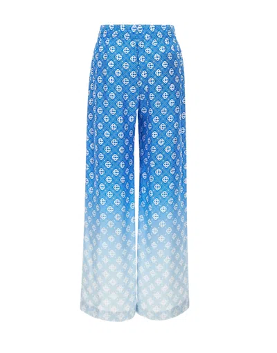Casablanca Gradient Pattern Trousers In Blue