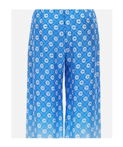 Casablanca Gradient Pattern Trousers In Blue