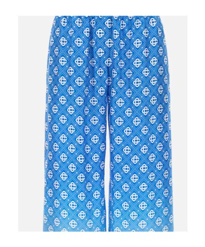 Casablanca Gradient Pattern Trousers In Blue