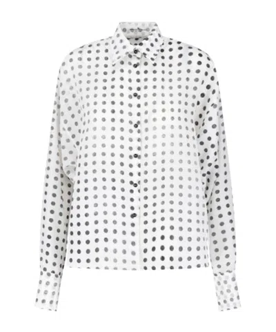 Ermanno Scervino Polka-dot Button-up Shirt In White