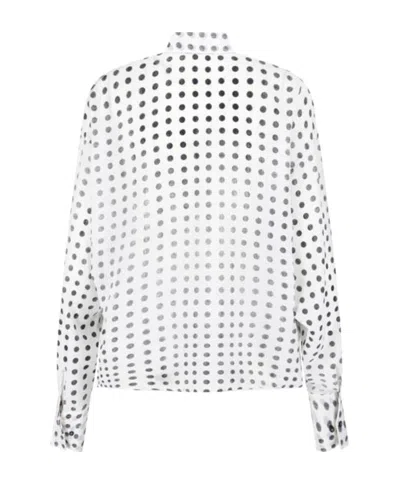 Ermanno Scervino Polka-dot Button-up Shirt In White