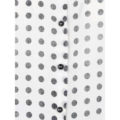 Ermanno Scervino Polka-dot Button-up Shirt In White