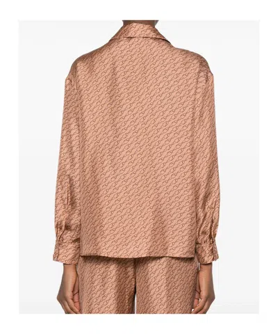 Herno Patterned Collared Shirt In Brown