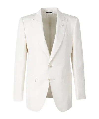 Tom Ford Single-breasted Blazer In White