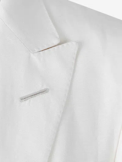 Tom Ford Single-breasted Blazer In White