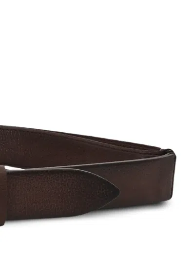 Orciani Leather Loop-buckle Belt In Brown