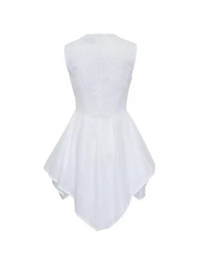 Msgm Layered Mini Dress In Neutral