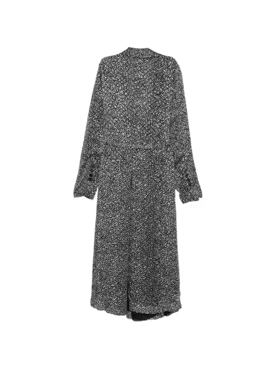 Sapio Shawl-lapel Coat In Gray