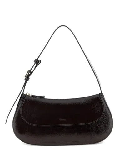 Mulberry Clovelly Shoulder Bag Adjustable Strap Design In Black