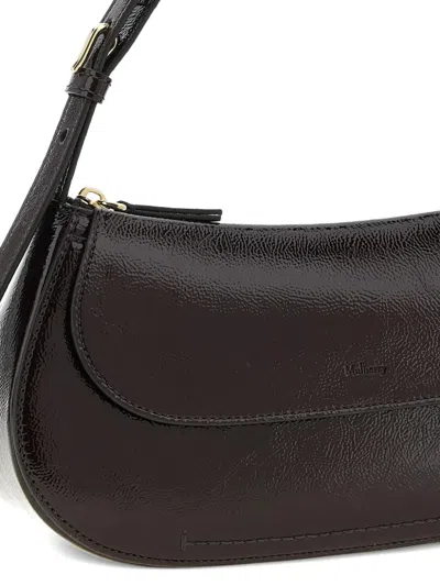 Mulberry Clovelly Shoulder Bag Adjustable Strap Design In Black