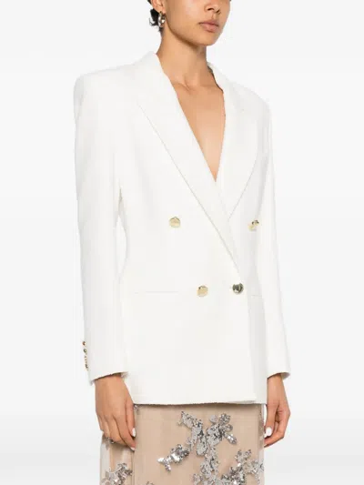 Blumarine Double-breasted Blazer In Neutral