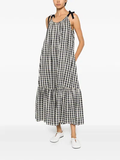 Weekend Max Mara Gingham-check Tiered Dress In Multi