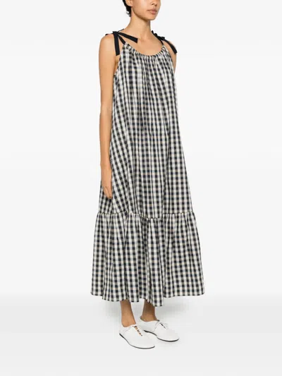 Weekend Max Mara Gingham-check Tiered Dress In Multi