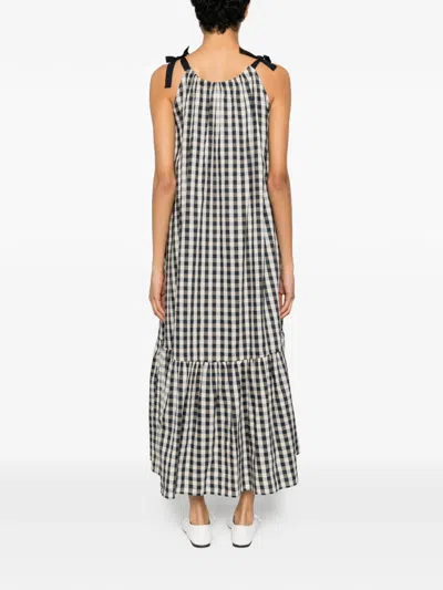 Weekend Max Mara Gingham-check Tiered Dress In Multi