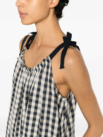 Weekend Max Mara Gingham-check Tiered Dress In Multi