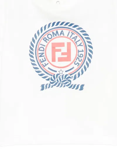 Fendi Logo-print Ff T-shirt In White