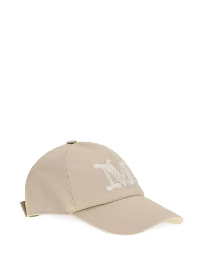 Max Mara Logo-embroidered Baseball Cap In Neutral