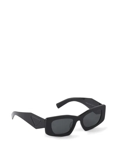 Prada Sunglasses With Triangle Logo In Black