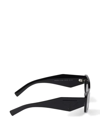Prada Sunglasses With Triangle Logo In Black