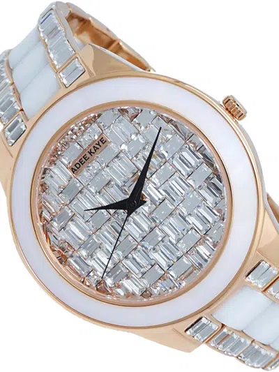 Adee Kaye Venice Crystal-embellished 41mm Watch In Gold