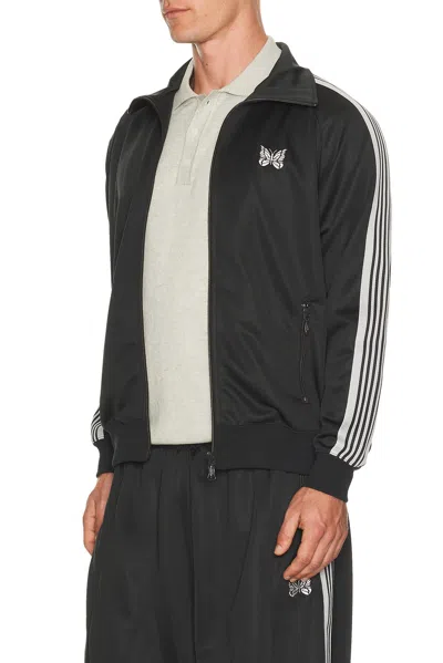 Needles Track Jacket Poly Smooth In Black